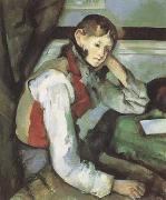 Paul Cezanne Boy with a Red Waistcoat (mk09) Germany oil painting reproduction